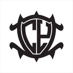 CY Logo monogram isolated with frame shield shape design template