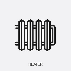 heater icon vector sign symbol