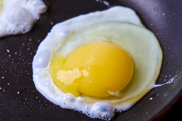 fried egg on the pan