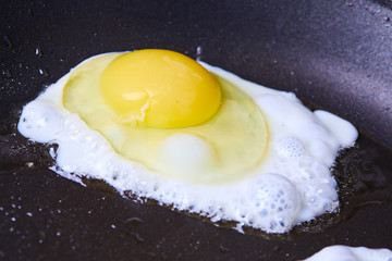 fried egg on the pan