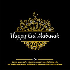 Eid Mubarak Logo template