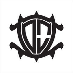 DO Logo monogram isolated with frame shield shape design template