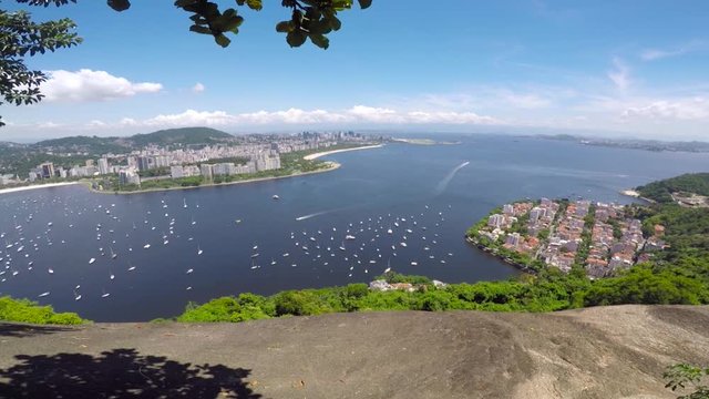 view of the urca hill in Rio de Janeiro.