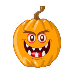 halloween pumpkin on white background	