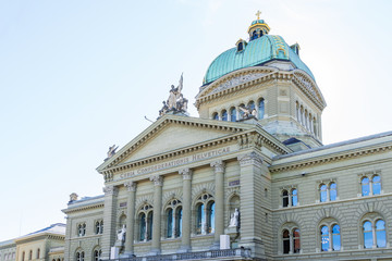 Plakat Swiss Federal Assembly and the Federal Council building, Bern