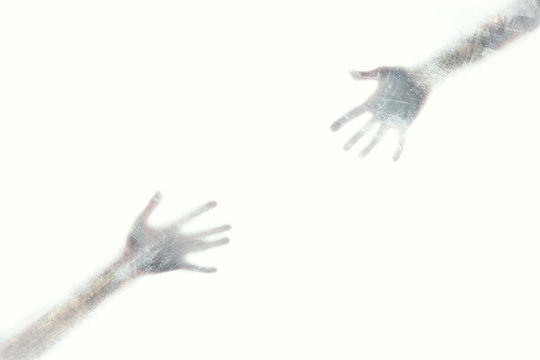 alien contact hands multiple exposure