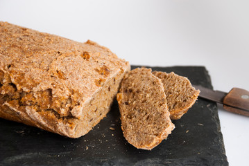 Homemade cereal rustic bread. Organic food.