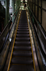 moving escalator no people stay at home