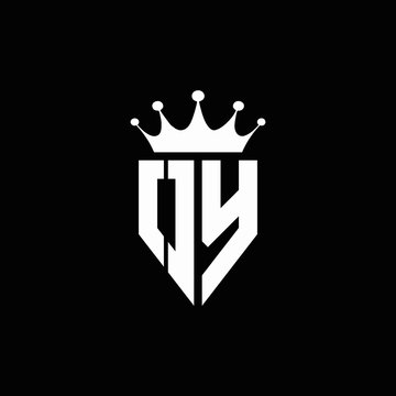 OY logo monogram emblem style with crown shape design template