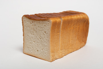 sliced bread isolated on white background