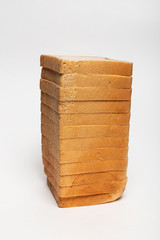 sliced bread isolated on white background