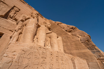 Abu Simbel temple in Aswan in Upper Egypt