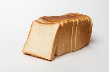sliced bread isolated on white background