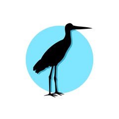Stork icon isolated on white background for your web mobile app logo design