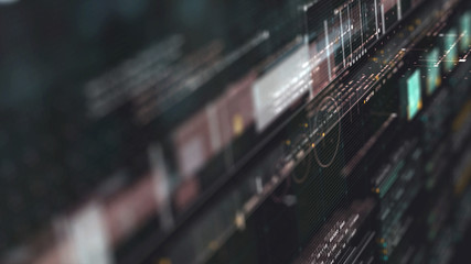 Futuristic holographic advance biomedical DNA sequence analysis diagnostic head up display for background computer screen display