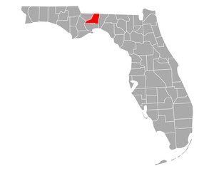 Karte von Leon in Florida