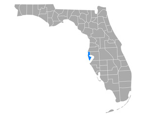 Karte von Pinellas in Florida