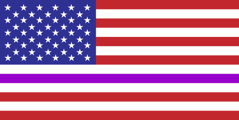 thin purple line flag