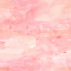 Blush pink watercolor seamless pattern Abstract background Brush strokes and stains