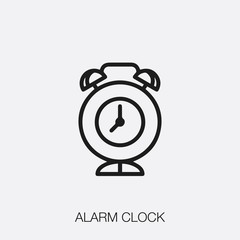 alarm clock icon vector sign symbol