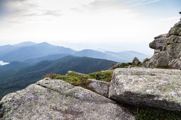 Rocks and Adirondack Mountains view