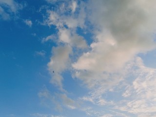 Fototapeta premium black and white clouds with blue sky