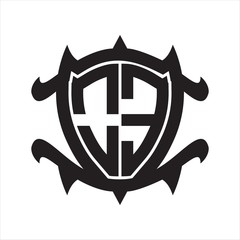 OE Logo monogram isolated with frame shield shape design template