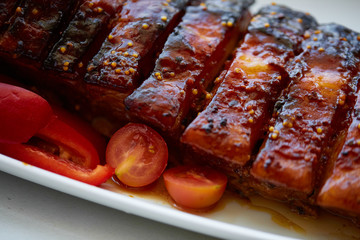veal ribs with a crust