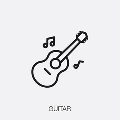 guitar icon vector sign symbol