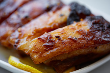 veal ribs with a crust