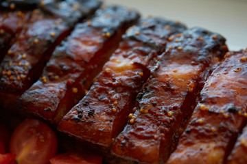 veal ribs with a crust