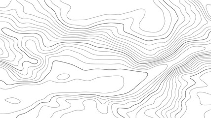 Contour topographic map. Geographic grid map background. Vector illustration. - obrazy, fototapety, plakaty