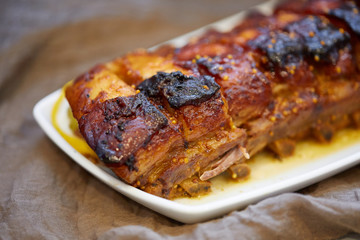 veal ribs with a crust