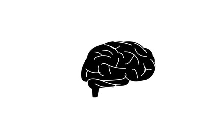 Brain icon flat