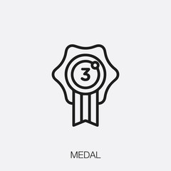 bronze medal icon vector sign symbol