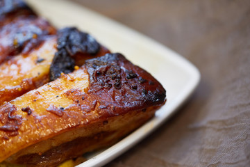 veal ribs with a crust