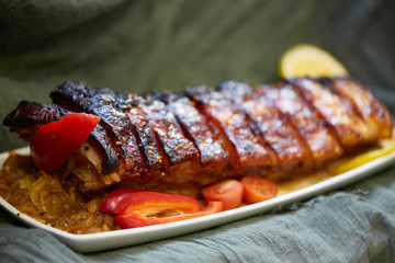 veal ribs with a crust