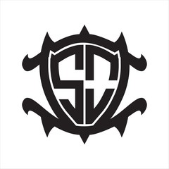 SO Logo monogram isolated with frame shield shape design template