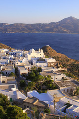 Plaka village seen from the castle, Milos island