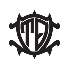 TQ Logo monogram isolated with frame shield shape design template