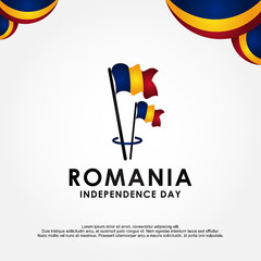 Romania Independence Day Vector Design Illustration For Celebrate Moment