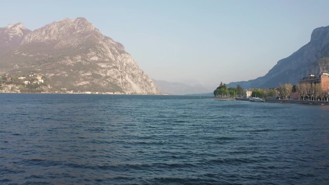 Drone View on Lake Como, near Lake
