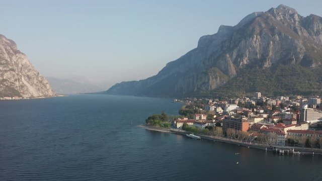 Lake Como at Sunrise from a Drone