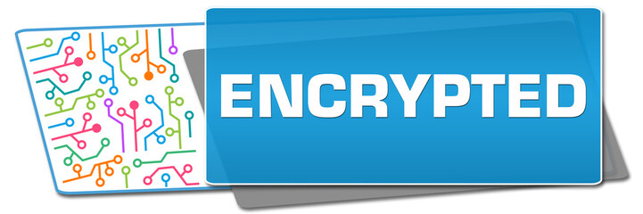 Encrypted Blue Colorful Circuit Side Rounded Squares 