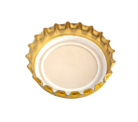 Bronze beer cork isolated on the white