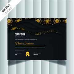 Abstract Certificate template