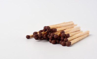 matches on a white background
