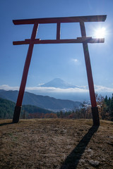 Mount Fuji - Fujiyama, the highest active volcano mountain in Japan