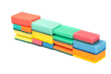 different sponges for washing dishes. Hygienic barrier.