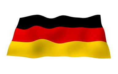 Naklejka premium Flag of Germany. Wide format 3D illustration. State symbol of the Federal Republic of Germany. 3D rendering